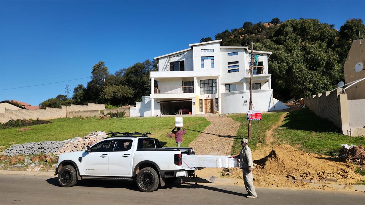 Modern double-storey home on a hillside
